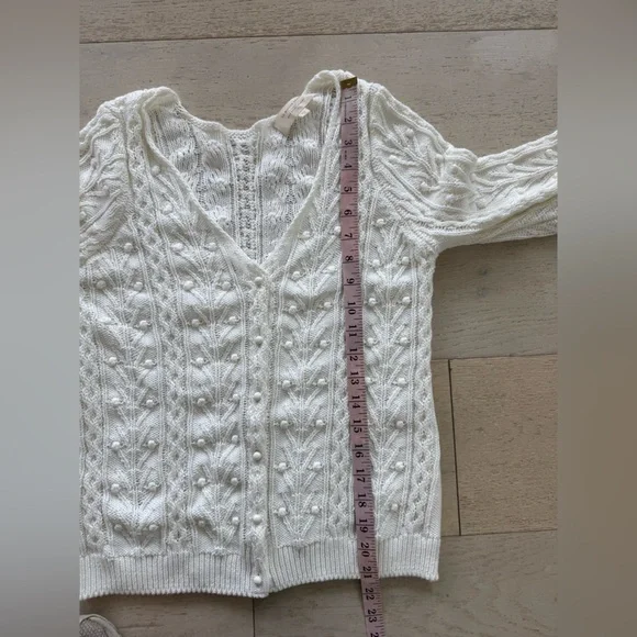 SEZANE BERYL CARDIGAN IN ECRU size S - Picture 11 of 13